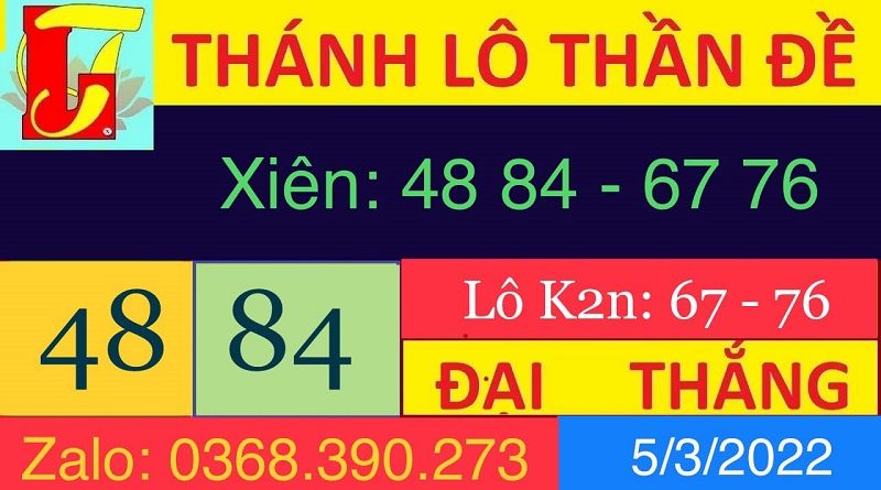 Soi cầu chốt số Thánh Lô Thần Đề XSMB chuẩn xác ngay hôm nay