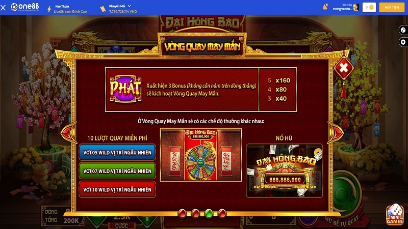 Những quy định khi chơi game Lì Xì May Mắn One88